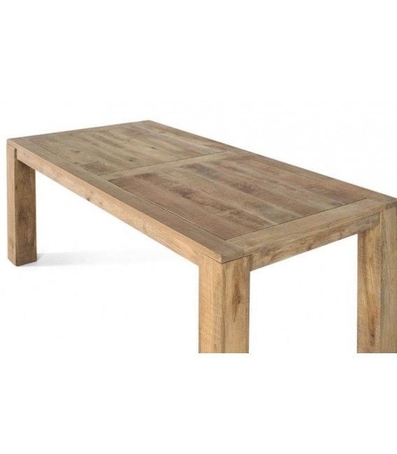 Mesa comedor rectangular madera maciza de mango estilo boho natural. 3