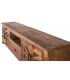 Mueble TV XL 4 puertas madera reciclada nogal estilo rústico. 3