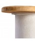 Consola XL blanca y natural estilo ibicenco en madera efecto yeso. 2