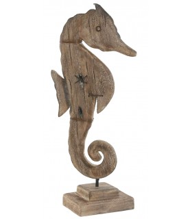 Figura decorativa caballito – Madera tallada estilo marino