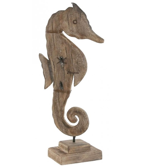 Figura decorativa caballito – Madera tallada estilo marino