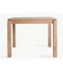 Mesa de comedor cuadrada madera natural estilo nórdico moderno.