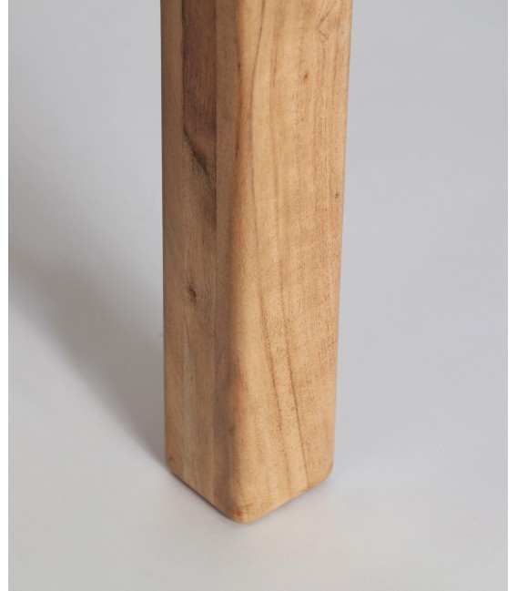 Mesa de comedor cuadrada madera natural estilo nórdico moderno. 3