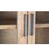 Vitrina baja madera natural 8 puertas cristal estilo boho 4