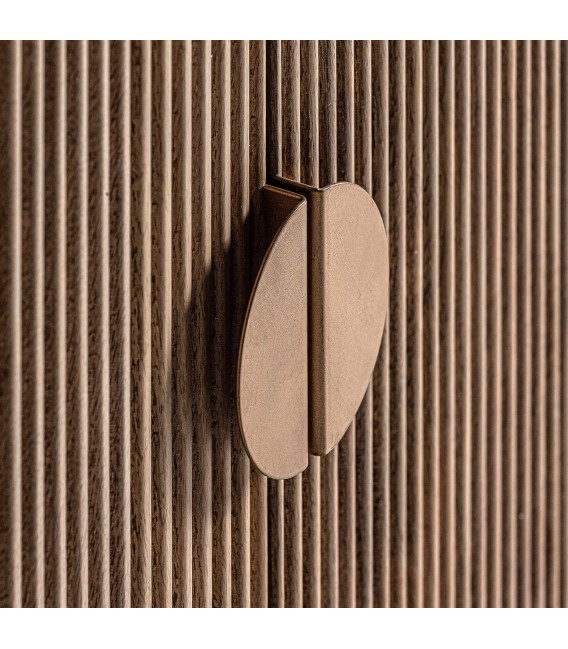 Aparador 4 puertas madera, mármol blanco y metal estilo art decó. 4