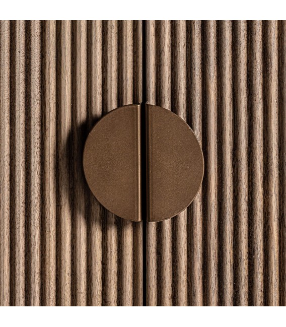 Aparador 4 puertas madera, mármol blanco y metal estilo art decó. 5