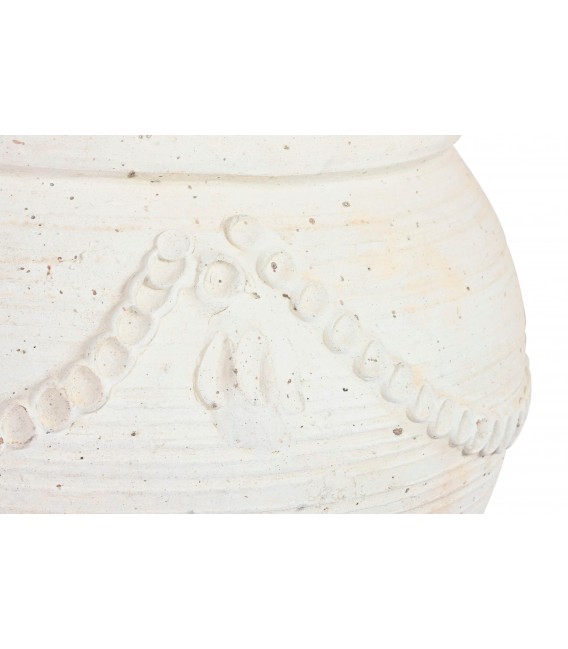 Ánfora decorativa de terracota estilo ibicenco acabado crudo. 3