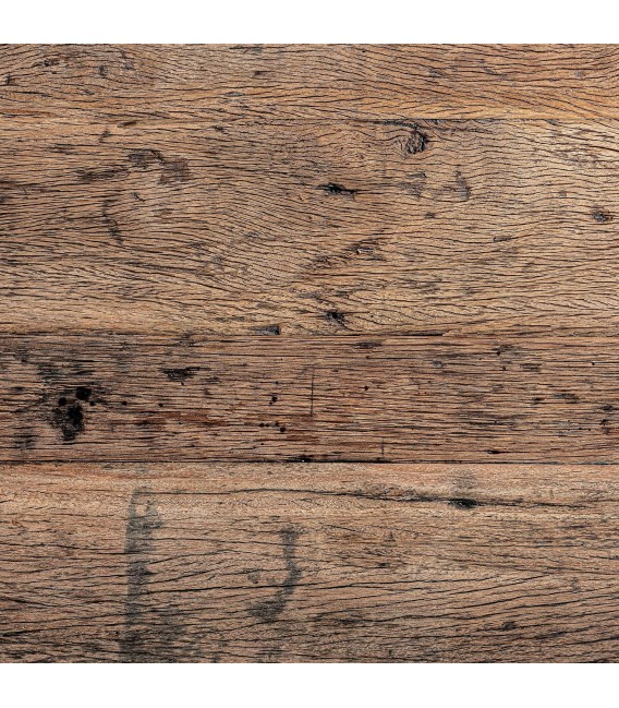 Mesa centro cuadrada madera reciclada metal negro estilo industrial. 4