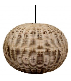 Lámpara de techo en ratán trenzado, diseño natural y acogedor.1