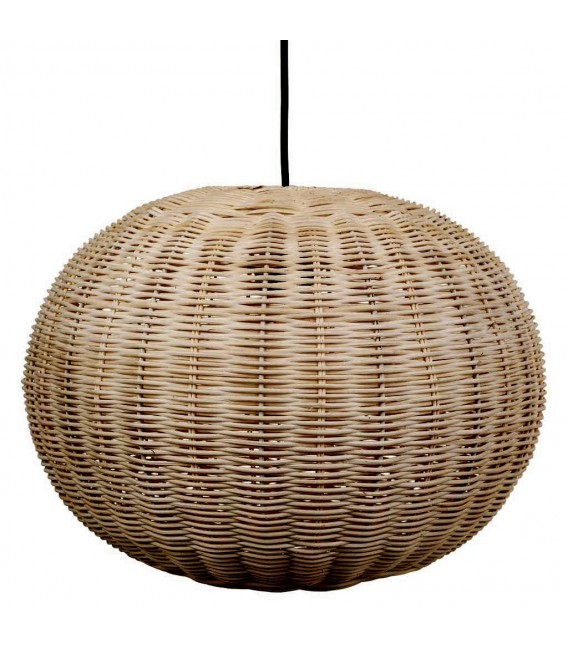 Lámpara de techo en ratán trenzado, diseño natural y acogedor.1