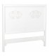 Cabecero de cama blanco rozado con calados decorativos orientales. 2