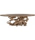 Mesa de comedor ovalada XL en raíz y madera de teca natural. 2