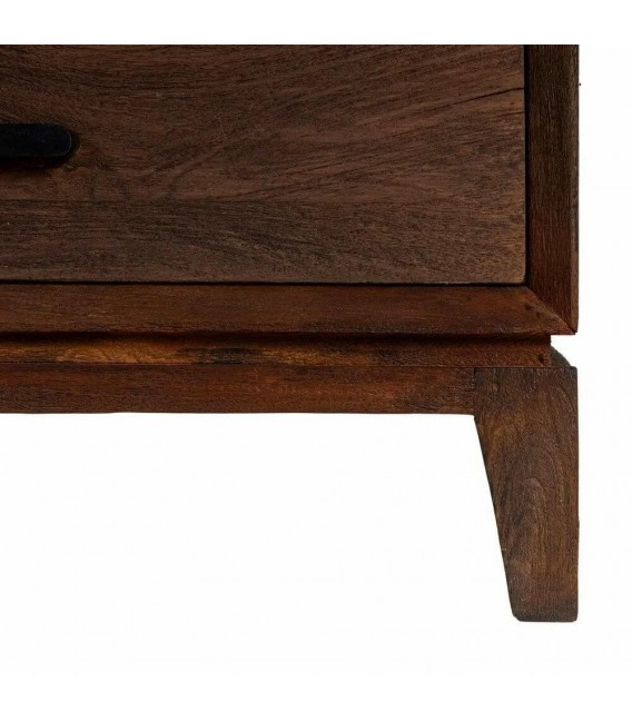 Armario alacena estrecho de madera nogal con puertas y cajones. 2