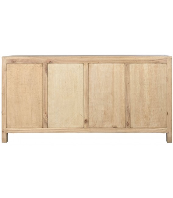 Cómoda XXL 12 cajones en madera natural con tiradores boho metal. 3