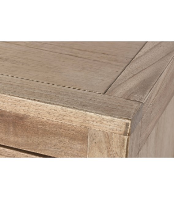 Cómoda XXL 12 cajones en madera natural con tiradores boho metal. 4