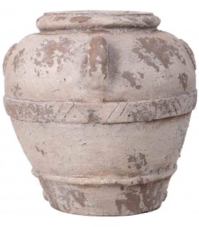 Jarrón decorativo clásico en magnesia con acabado cerámico envejecido. 1