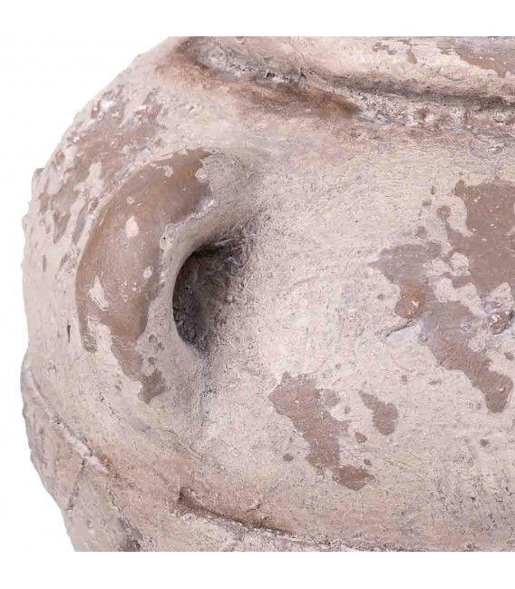 Jarrón decorativo clásico en magnesia con acabado cerámico envejecido. 3