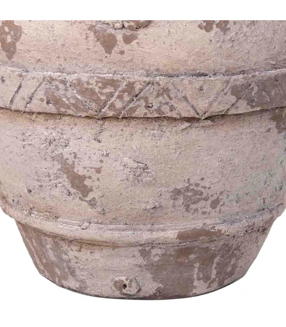 Jarrón decorativo clásico en magnesia con acabado cerámico envejecido. 5