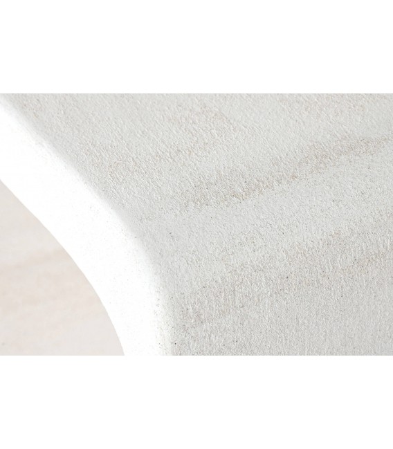 Estantería baja tipo escultura en blanco roto estilo ibicenco. 3