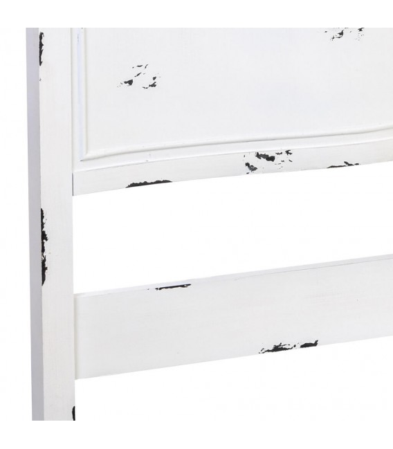 Cabecero blanco rozado para cama de matrimonio estilo romántico. 4