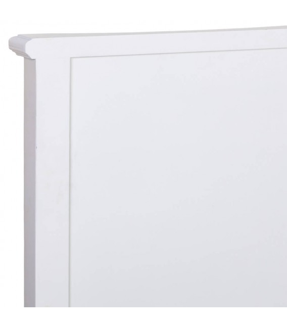 Cabecero blanco rozado para cama de matrimonio estilo romántico. 6