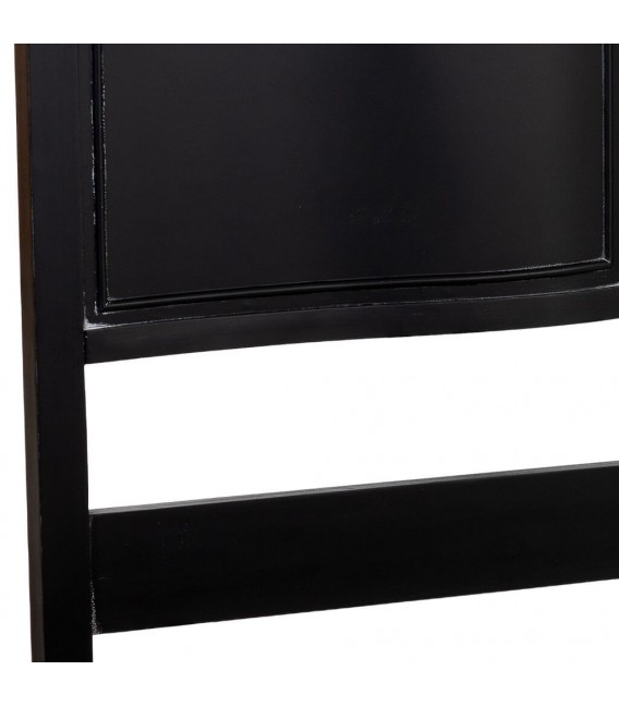 Cabecero negro romántico clásico con pátina blanca, muy elegante. 5