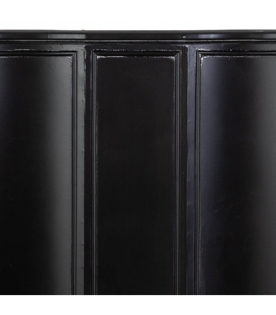 Cabecero negro romántico clásico con pátina blanca, muy elegante. 4