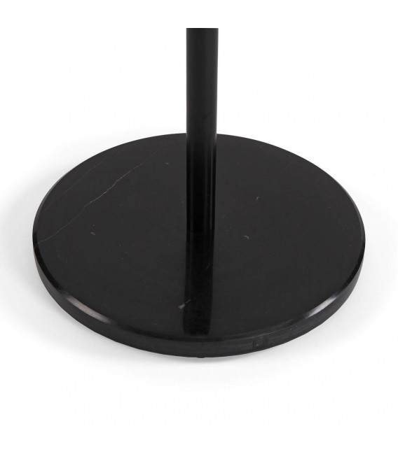 Perchero negro con mármol y madera natural, estilo industrial. 3