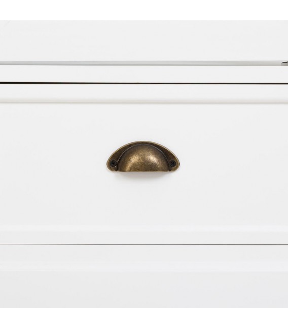 Vitrina rústica blanca y natural para un comedor con encanto. 6