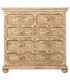 COMODA 100 X 43 X 95 METROPOLIS MADERA TALLADA ARTESANAL BLANQUEADA