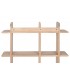 Estantería de pared en madera natural de estilo nórdico minimalista.4