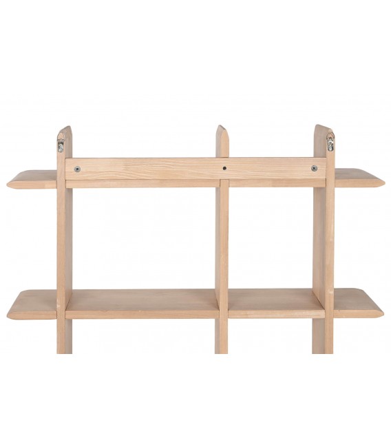 Estantería de pared en madera natural de estilo nórdico minimalista.4