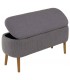 BANCO PIE DE CAMA 95 X 37 X 45 ROILO TAPIZADO GRIS CLARO