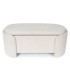 Banco pie de cama beige estilo nórdico con almacenaje oculto. 2