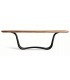 Mesa de comedor industrial en madera natural y hierro negro.1