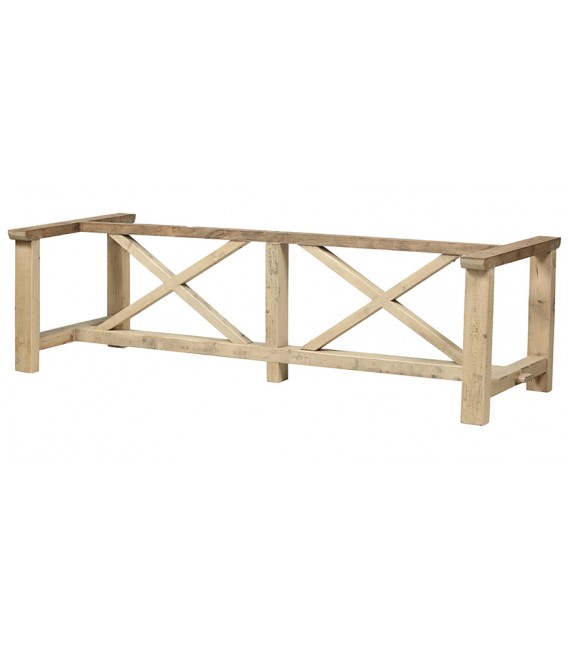 Mesa de comedor boho XXL en madera maciza natural pino artesanal. 3