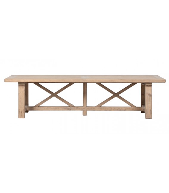 Mesa de comedor boho XXL en madera maciza natural pino artesanal. 1