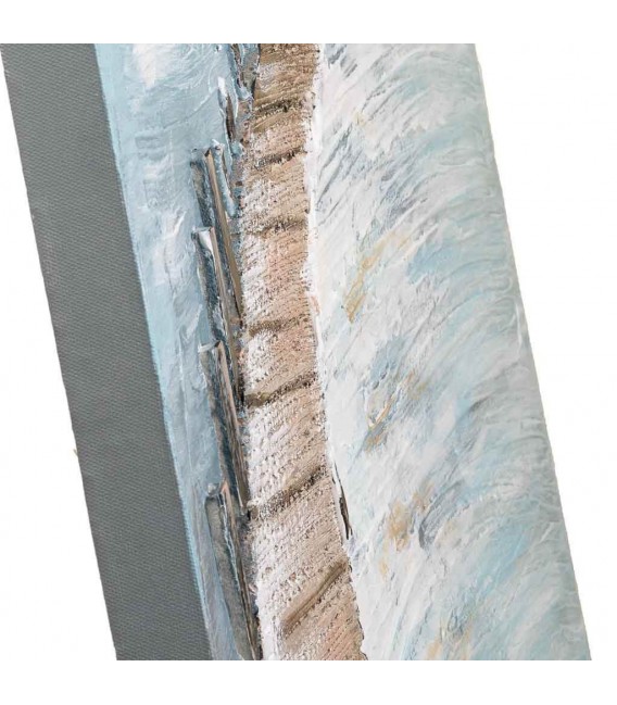 Cuadro marinero con relieve inspirado en pasarela costera. 4