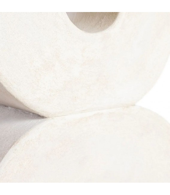 Consola ibicenca en blanco yeso con tapa en madera natural. 2