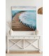 Cuadro marinero con relieve inspirado en pasarela costera. Mdmhogar