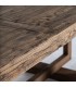 Mesa de comedor boho XXL en madera natural patinada marrón. 4