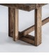 Mesa de comedor boho XXL en madera natural patinada marrón. 5