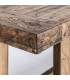 Mesa de comedor boho XXL en madera natural patinada marrón. 3