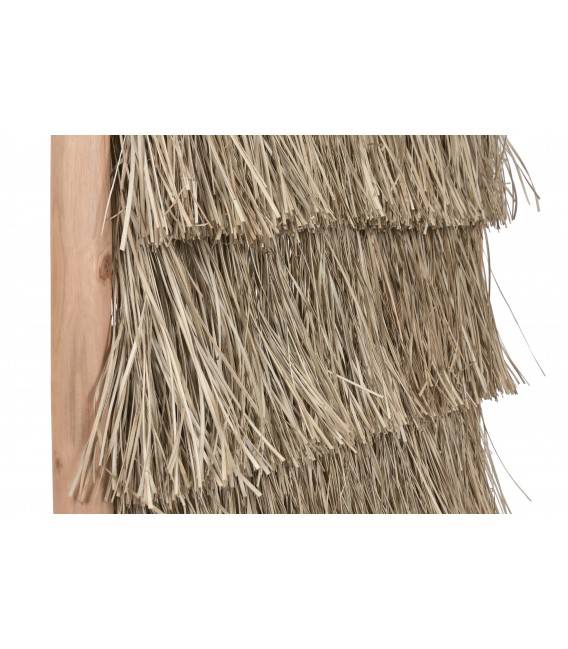 Biombo boho de madera y fibras naturales, ligero y decorativo. 4
