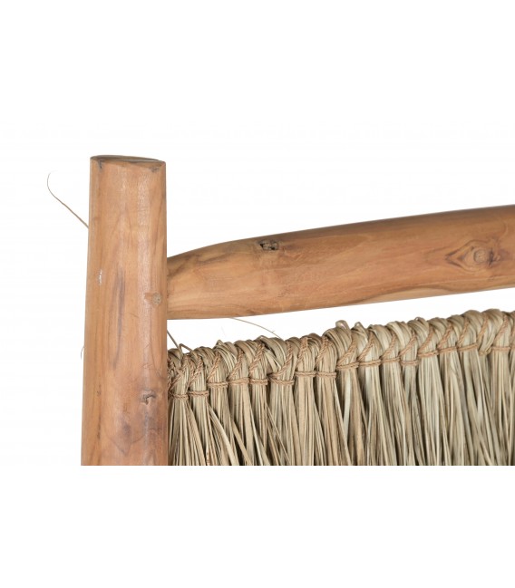Biombo boho de madera y fibras naturales, ligero y decorativo. 2
