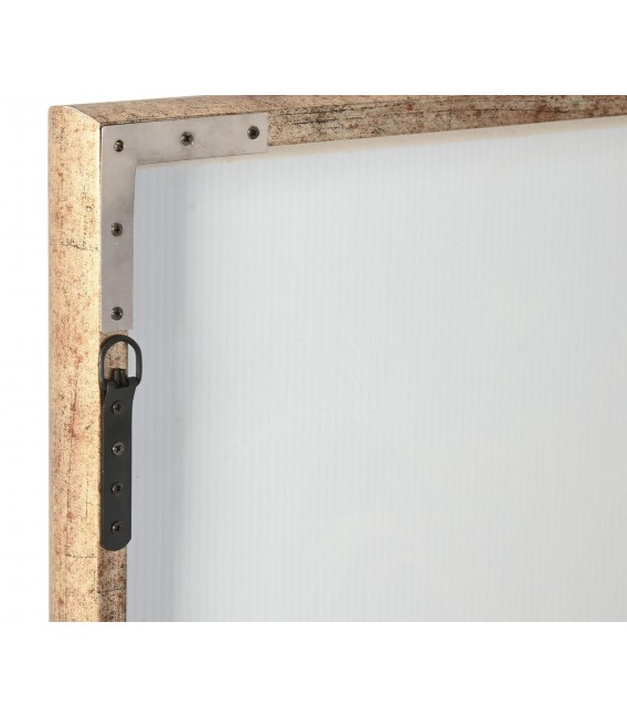 Cuadro decorativo con espejo y marco dorado artesanal colonial. 2