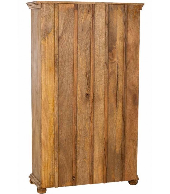Estantería étnica de madera natural tallada a mano con baldas. 2