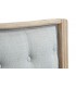 Cabecero cama150 clásico en lino gris con madera natural y capitoné.2