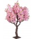 Árbol decorativo rosa XL para exterior con tronco metálico natural. 2