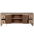 Mueble TV oriental con cajones y puertas en madera y metal bronce. 2